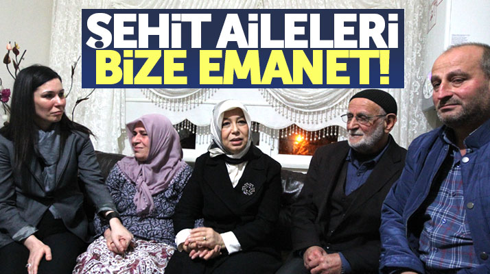 Çiğdem Karaaslan ve Öznur Çalık Samsun'da şehit Nejat Yaman'ın ailesini ziyaret etti