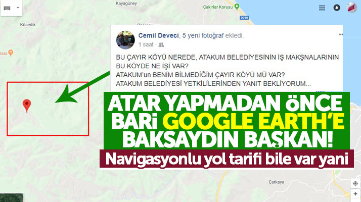 CHP Atakum İlçe Başkanı Cemil Deveci Çayır köyü eleştirisi ile baltayı taşa vurdu
