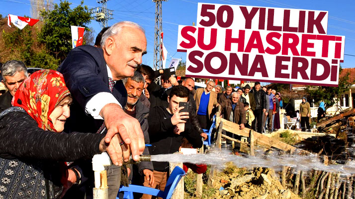 Samsun'un Yakakent ilçesi Yeşilköy mahallesinin 50 yıllık su hasreti sona erdi