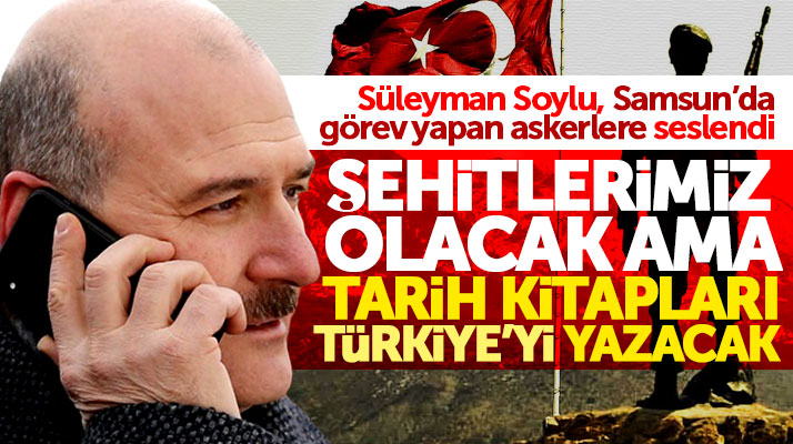 Süleyman Soylu, Samsun İl Jandarma Komutanlığında görevli askerlerle telefonda görüştü
