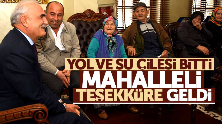 Yusuf Ziya Yılmaz'a Yakakent ilçesi Yeşilköy mahallesi sakinlerinden hizmet teşekkürü