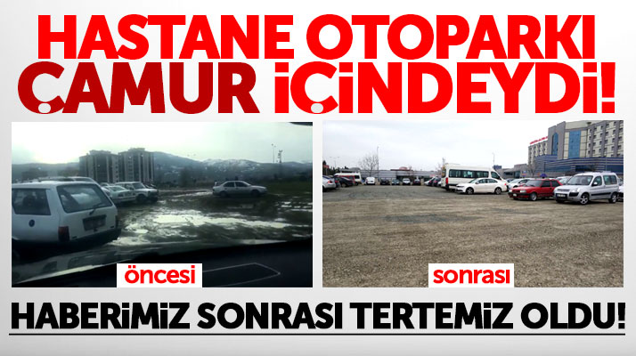 Samsun Eğitim ve Araştırma Hastanesi'nde çamurlu otopark sorunu çözüldü