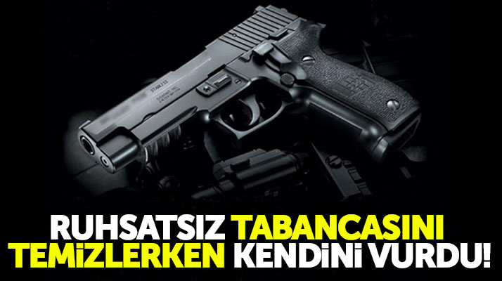 Samsun'da ruhsatsız tabancasını temizleyen bir kişi kazara kendini vurdu