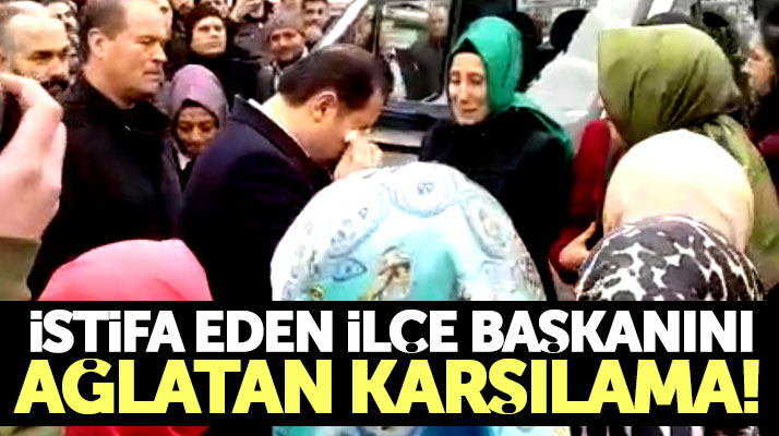 Samsun'da istifa eden AK Parti Bafra İlçe Başkanı Tuncay Yurduseven'i ağlatan karşılama