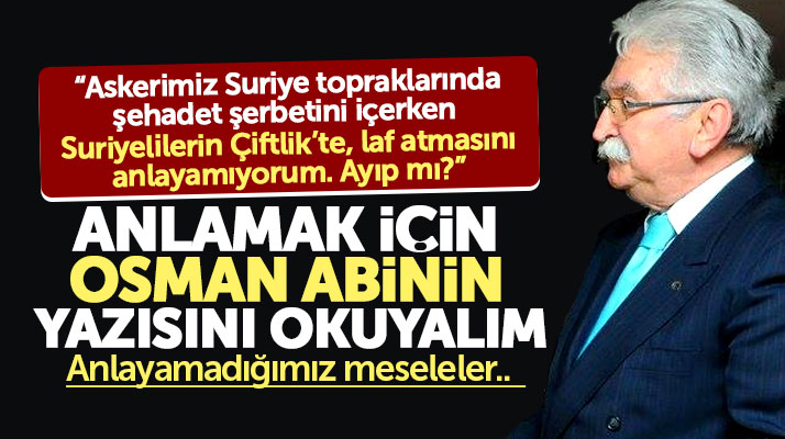 Samsun'da gazeteci Osman Kara'nın Anlamıyorum, Ayıp mı başlıklı köşe yazısı gündem oldu