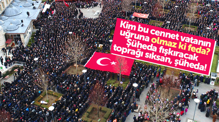 Samsun'da Afrin şehidi Göksu Şafak Şahin'i Havza'da binler uğurladı