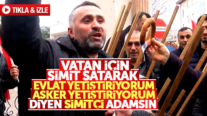 Samsun'da simit satarak vatan için asker yetiştiriyorum diyen simitçi