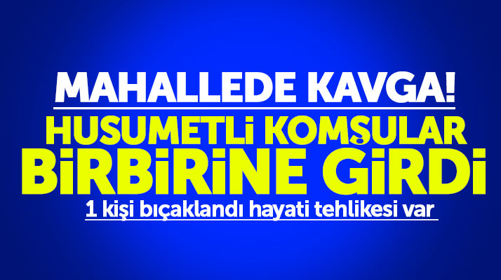Samsun'da husumetli komşular mahallede kavga etti bir kişi bıçaklandı