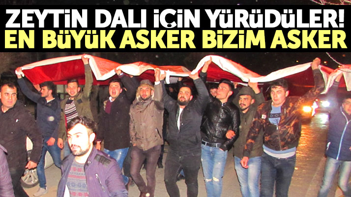 Samsun Kavak'ta Zeytin Dalı Harekatına destek yürüyüşü düzenlendi