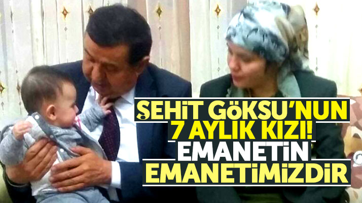 Murat ikiz, şehit Göksu Şafak Şahin'in eşi ve 7 aylık kızı Öykü'yü ziyaret etti