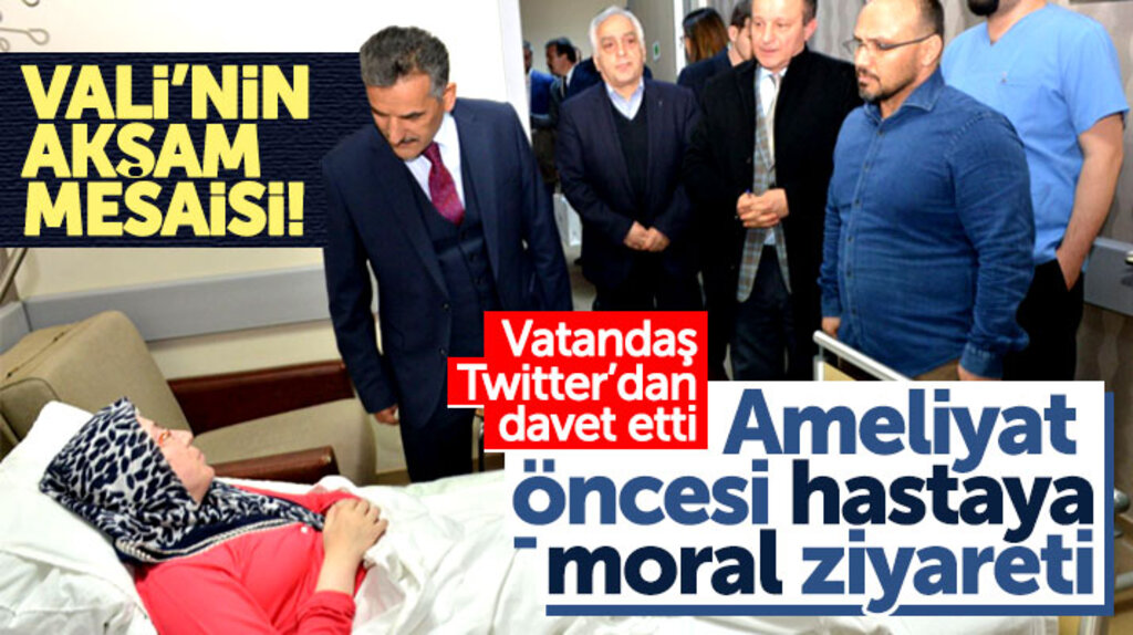 Samsun Valisi Osman Kaymak'tan ameliyata girecek hastaya moral ziyareti