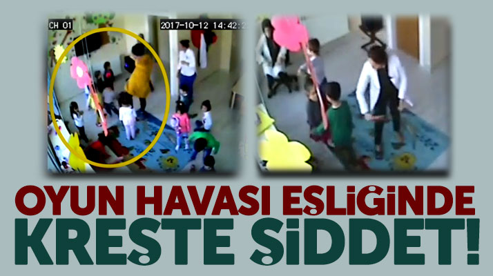 Samsun Çarşamba'da kreşte oyun havası eşliğinde uygulanan şiddetin görüntüleri