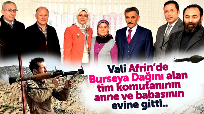 Samsun Valisi Kaymak Burseya Dağı kahramanı komutanın anne ve babasını ziyaret etti