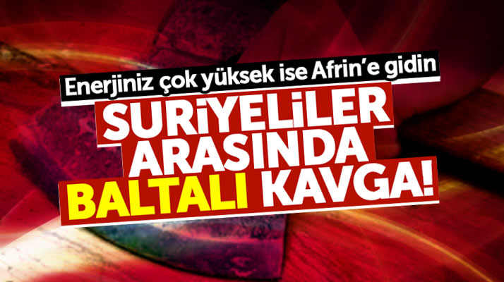 Samsun Bafra'da Suriyeli iki genç grup arasında baltalı kavga çıktı!