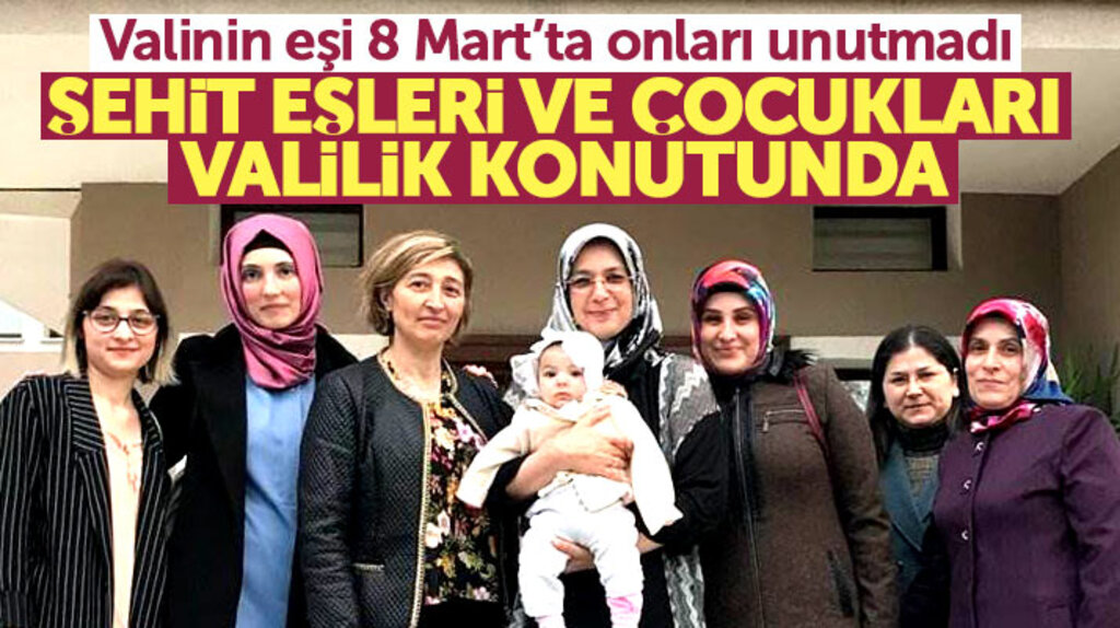 Samsun Valisi Kaymak'ın eşi Emine Kaymak 8 Mart'ta şehit eşleri ve çocuklarını misafir etti