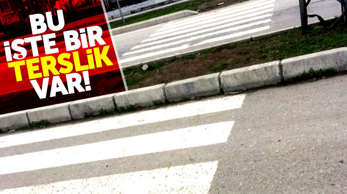 Samsun'da yaya geçidinin üzerinde, refüj bulunması görenleri şaşkına uğratıyor