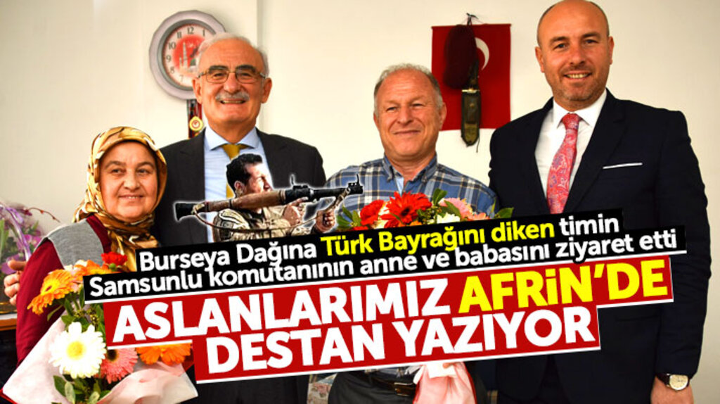 Yusuf Ziya Yılmaz, Burseya Dağına Türk Bayrağımızı diken timin komutanının ailesini ziyaret etti