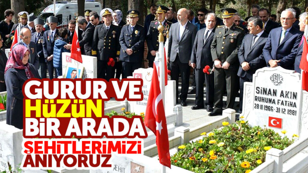 Samsun'da 18 Mart Çanakkale Zaferinin 103. yıl dönümünde şehit mezarlarına karanfil bırakıldı