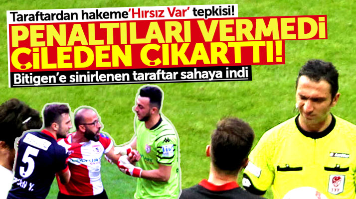 Samsunsporlu taraftarlardan hakem Abdulkadir Bitigen'e 'Hırsız Var' tepkisi