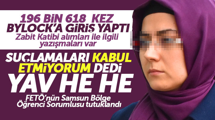 Samsun'da ByLock'a 196 bin giriş yapan Ragibe Öner FETÖ'den tutuklandı