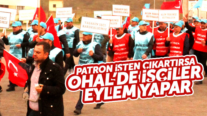 Samsun Bafra'da Fabio Air Springs Fabrikasında işten çıkartılan işçiler için eylem