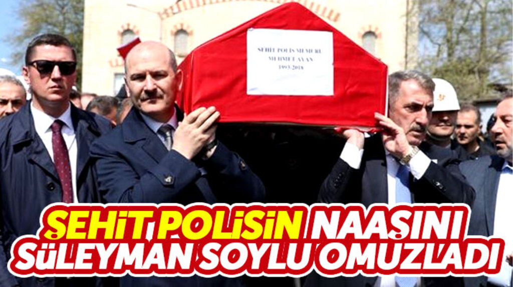 Süleyman Soylu, şehit polis Mehmet Ayan'ın cenazesi için Samsun'a geldi