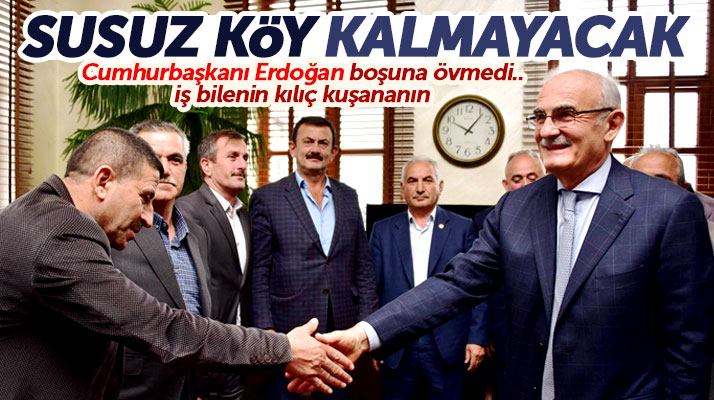 Yusuf Ziya Yılmaz, Alaçam'dan gelen muhtarlarla görüştü: Susuz köy bırakmayacağız