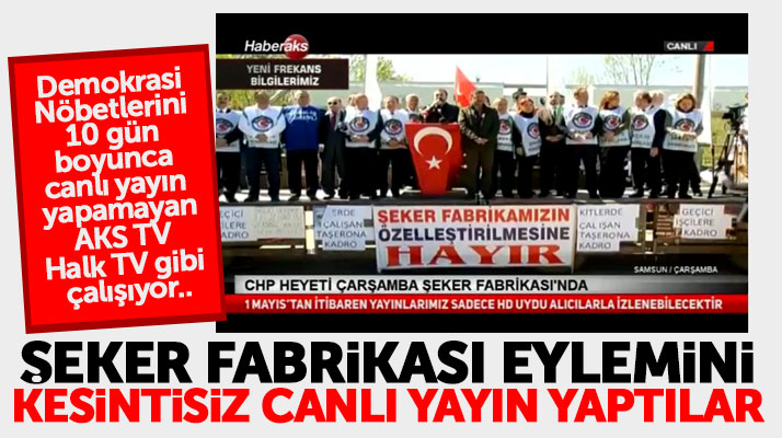 Samsun'da AKS TV hükümet karşıtı Şeker Fabrikası mitingini canlı yayın yaptı