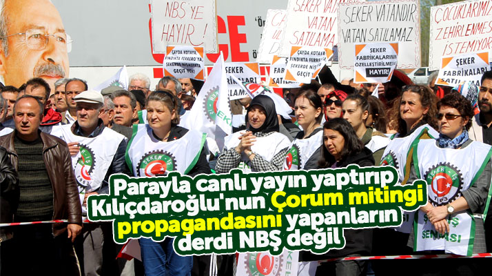 Samsun Çarşamba Şeker Fabrikası önünde CHP'liler özelleştirme karşıtı miting yaptı