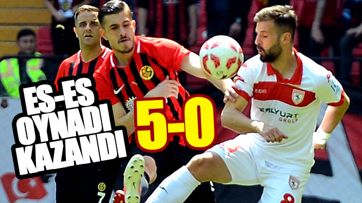 Samsunspor deplasmanda karşılaştığı Eskişehirspor'a 5-0 yenildi