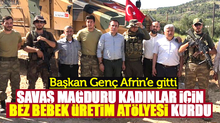 Samsun'un Canik İlçe Belediyesi Afrin'de Bez Bebek Üretim Atölyesi kurdu