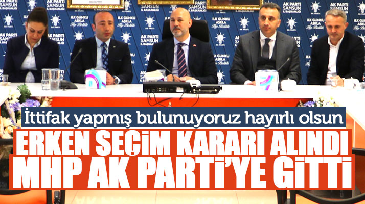 Samsun'da MHP İl Yönetimi, AK Parti Samsun İl Yönetimi ile görüştü
