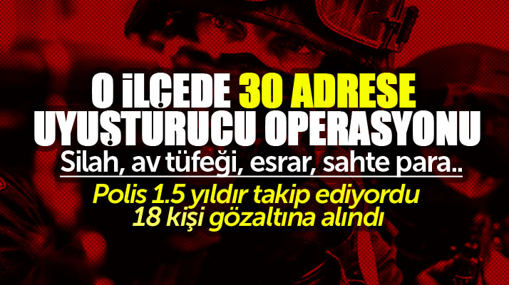 Samsun Havza'da 30 adrese eş zamanlı uyuşturucu operasyonu: 18 gözaltı