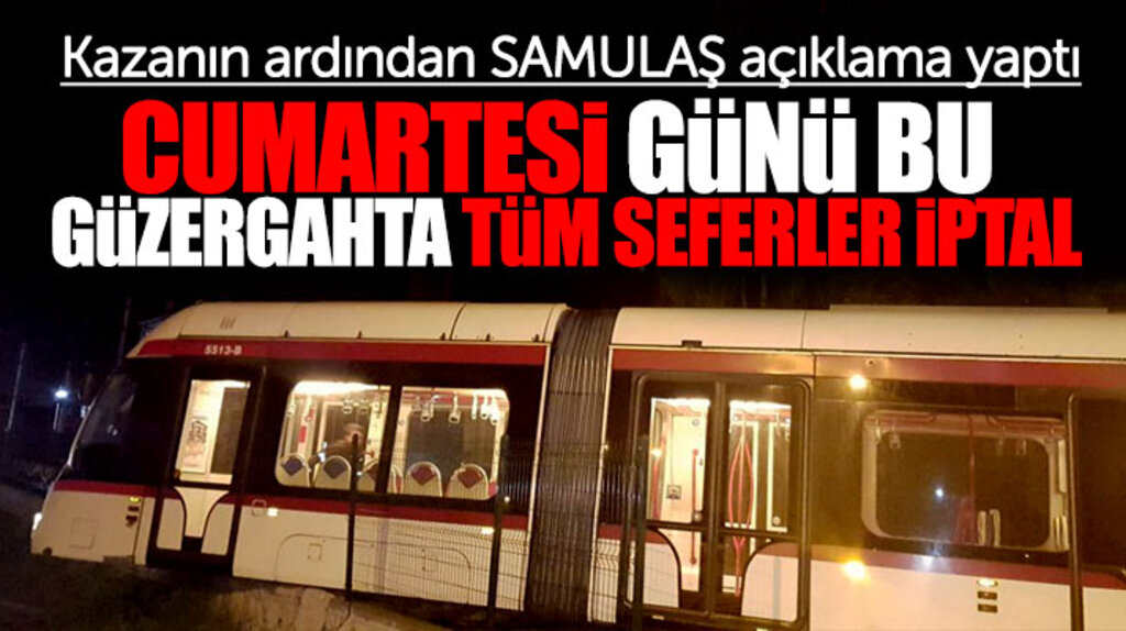 Samsun'da raylı sistem trenine otomobil çarptı! Cumartesi günü o güzergaha seferler iptal