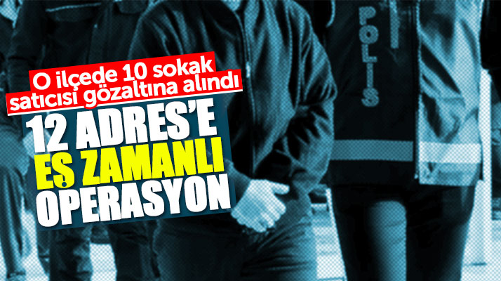 Samsun Bafra'da 12 adrese eş zamanlı uyuşturucu operasyonu:10 gözaltı