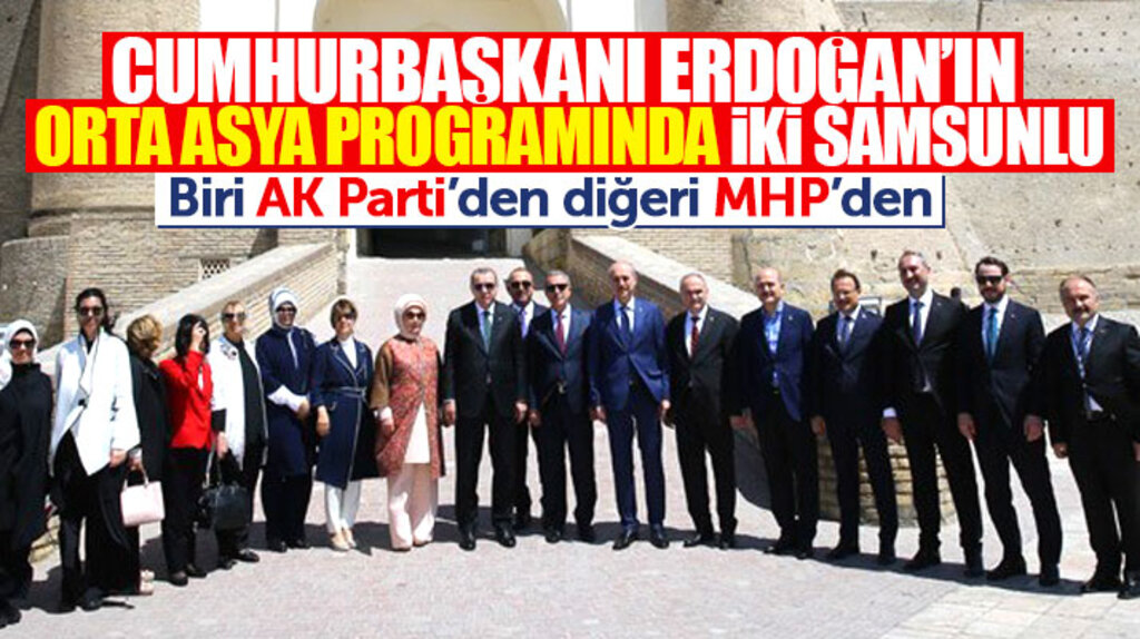 Cumhurbaşkanı Erdoğan'ın Orta Asya programına Çiğdem Karaaslan ve Erhan Usta'da eşlik etti
