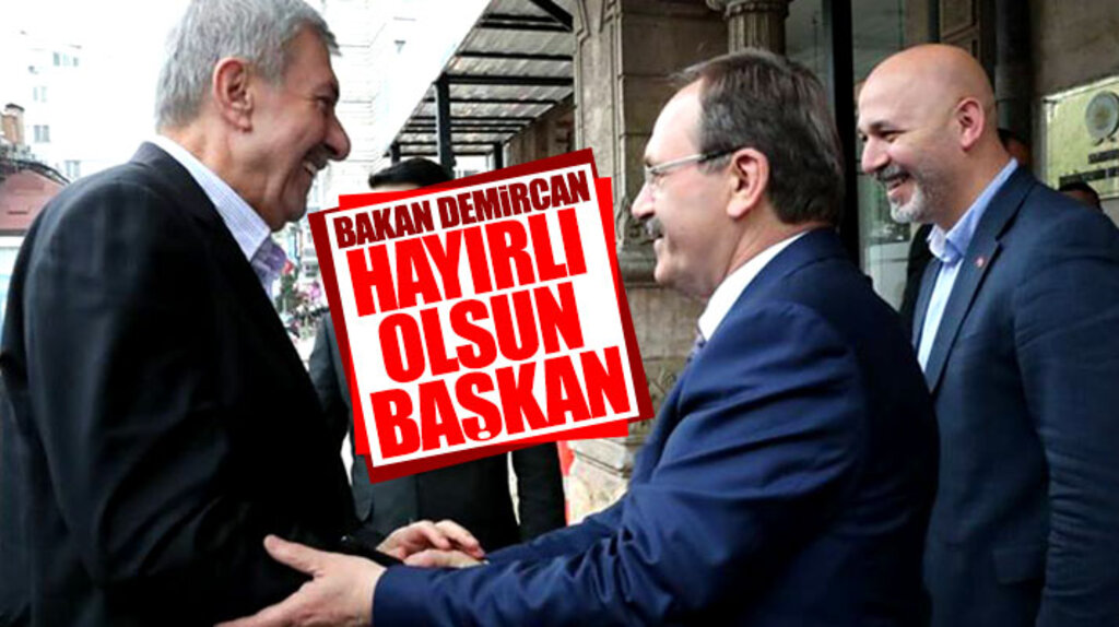 Bakan Ahmet Demircan'dan Zihni Şahin'e hayırlı olsun ziyareti
