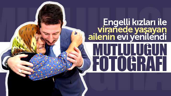Erdoğan Tok engelli kızları ile viranede yaşayan ailenin evini yenilettirdi