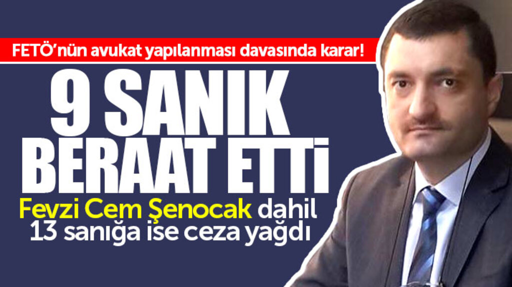 Samsun'da FETÖ'den tutuklu avukat Fevzi Cem Şenocak'a 10 yıl hapis verildi, 9 sanık beraat etti