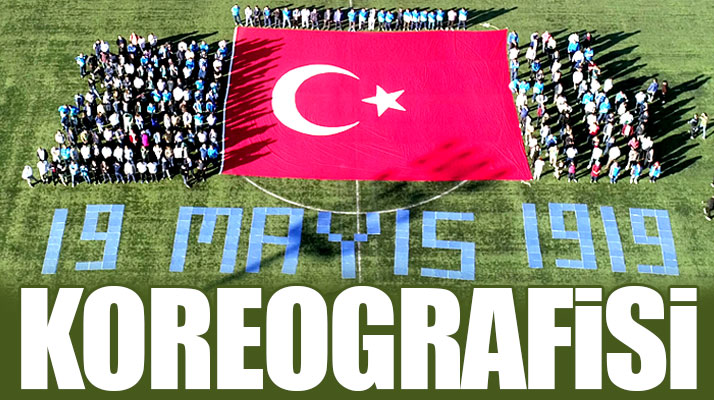 Samsun'da Türk Telekom çalışanlarından 19 Mayıs 1919-Samsun koreografisi