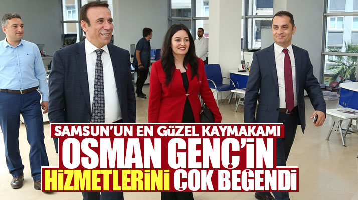 Samsun'un Yakakent İlçe Kaymakamı Selin Sarı Canik Belediyesini ziyaret etti