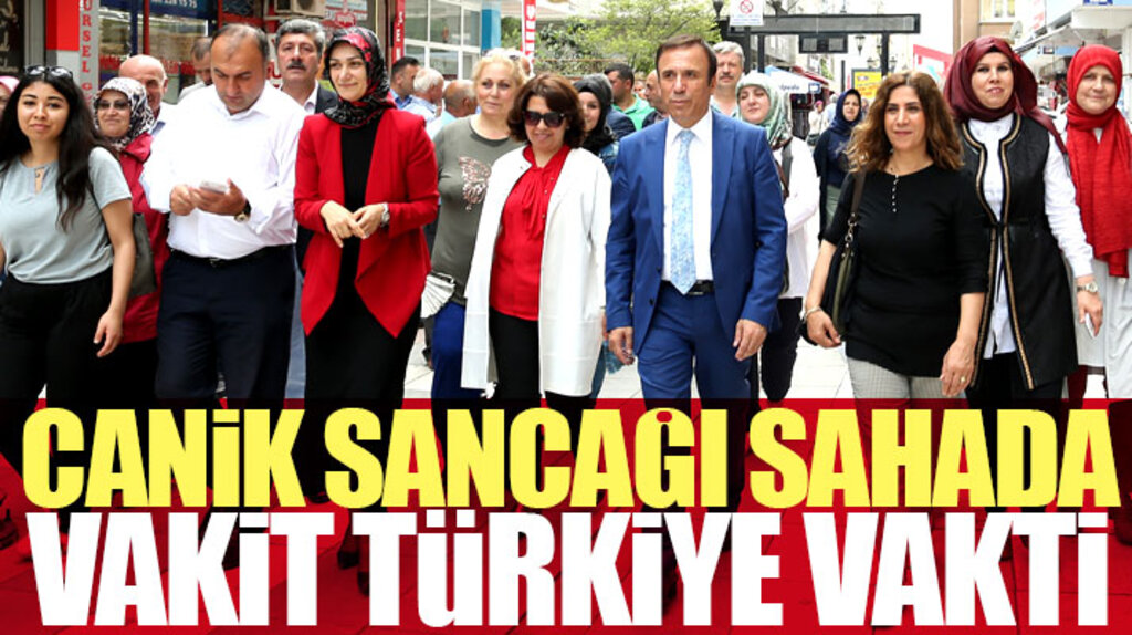 Samsun Canik'te AK Parti 24 Haziran seçimi için tam kadro sahaya indi