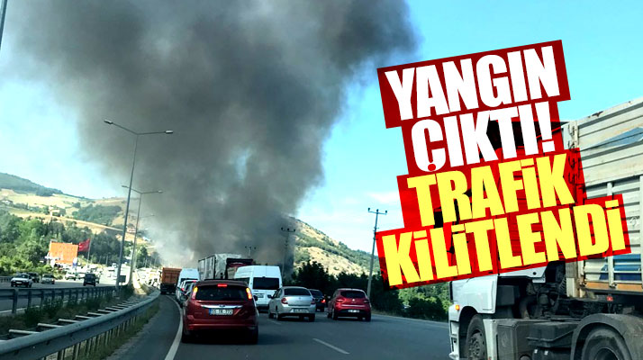 Samsun-Ankara karayolu üzerinde bulunan atölyede yangın çıktı