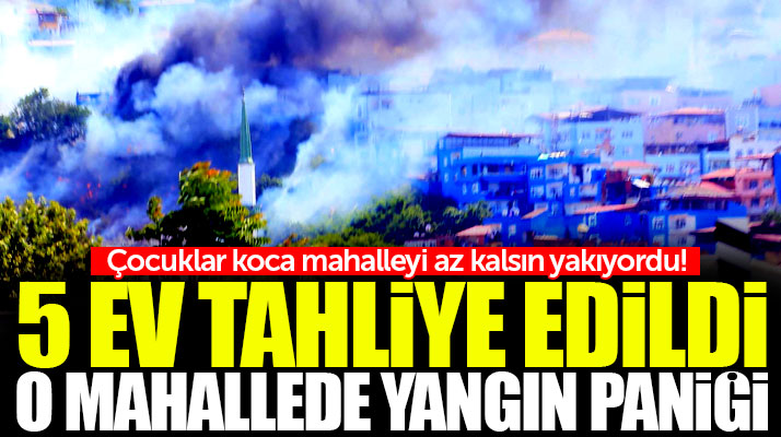 Samsun'un Canik ilçesi Yavuz Selim mahallesinde korkutan yangın