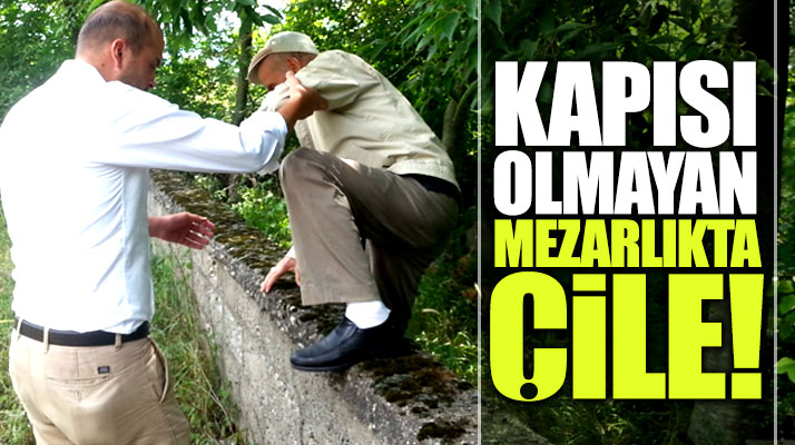Samsun Bafra'da kapısı olmayan mezarlık vatandaşlara zor anlar yaşatıyor
