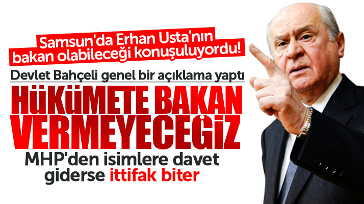 Devlet Bahçeli'den flaş açıklama! MHP'li isimlere bakanlık teklifi giderse ittifak biter