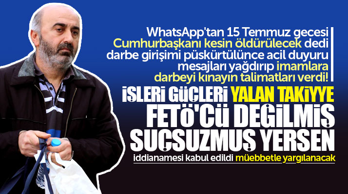 Samsun'da WhatsApp yazışmaları ortaya çıkan FETÖ üyesi eski polise müebbet istendi