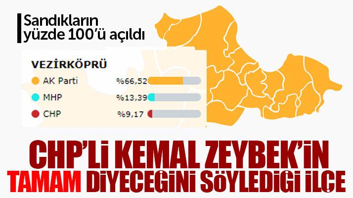 CHP Milletvekili Kemal Zeybek'in Tamam diyeceğini söylediği ilçede AK Parti'ye rekor oy