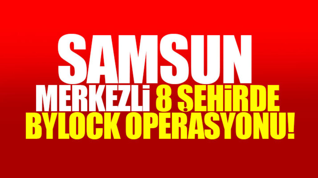 Samsun merkezli 8 şehirde düzenlenen ByLock operasyonunda 9 gözaltı