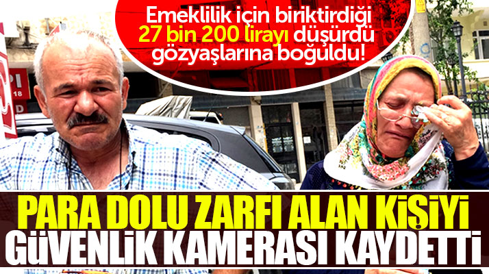 Samsun'da 27 bin 200 lira paranın bulunduğu zarfı sokakta düşüren çift gözyaşlarına boğuldu